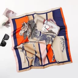 1 pcs 90x90cm Spring and Autumn Korean Version of Large Square Scarf Imitation Silk Scarf Bib All Fashion Headband