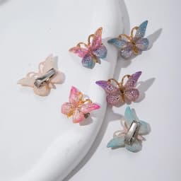 5PCS Sweet Macarons Gradient Color Cute Butterfly girl Hairpins women Headwear Princess Barrette Girls Hair Accessories