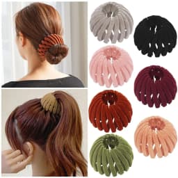 Ponytail Hair Rings Scrunchies HairClips Women Bird Nest Shaped Hairpin Simple Magic Lazy Braider Tool Women Hair Accessories