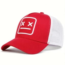 Fashion Robot Embroidered Baseball Hat for Men and Women Hip Hop Spring and Autumn Outdoor Adjustable Casual Hat Sunscreen Hat