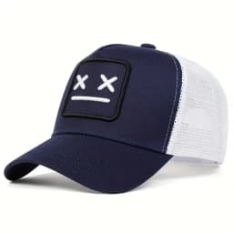 Fashion Robot Embroidered Baseball Hat for Men and Women Hip Hop Spring and Autumn Outdoor Adjustable Casual Hat Sunscreen Hat