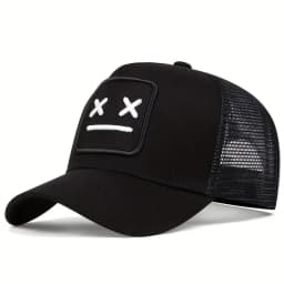 Fashion Robot Embroidered Baseball Hat for Men and Women Hip Hop Spring and Autumn Outdoor Adjustable Casual Hat Sunscreen Hat
