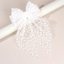 Sweet Lace Large Bow Hair Clip Elegant Embroidery Double-Layer Bownot Hairpin For Girls Korean Kids Accessories Headwear Gift