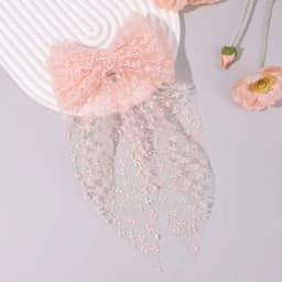 Sweet Lace Large Bow Hair Clip Elegant Embroidery Double-Layer Bownot Hairpin For Girls Korean Kids Accessories Headwear Gift