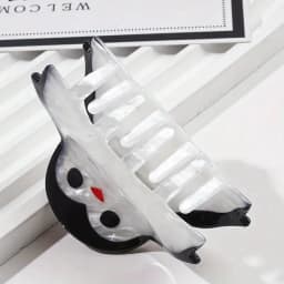 1pc cute little penguin hair clip; adorable animal shark clip; anti-slip half-up hair tail clip for women's hair accessories