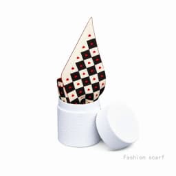 Black and White Checkerboard Women's Accessories Long Small Scarf Gray Silk Scarf Tied Princess Diana Bag Ribbon Wholesale