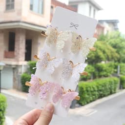 6/12Pcs Colorful Glitter Butterfly Hair Clips Girl Hairpins Barrettes Women Sweet Hair Ornament Fashion Hair Accessories