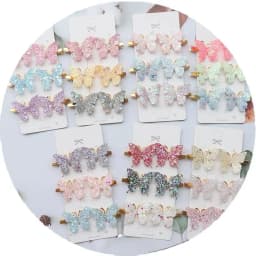 6/12Pcs Colorful Glitter Butterfly Hair Clips Girl Hairpins Barrettes Women Sweet Hair Ornament Fashion Hair Accessories