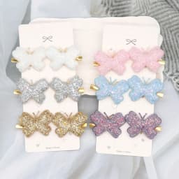 6/12Pcs Colorful Glitter Butterfly Hair Clips Girl Hairpins Barrettes Women Sweet Hair Ornament Fashion Hair Accessories