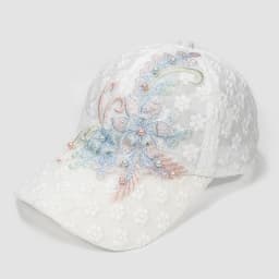 Lace Hollow out Breathable Women's Baseball Cap White Embroidery Elegant Hat