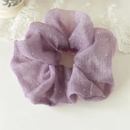 Fashion Rhinestone Mesh Hairband Chiffon Scrunchies Women Korean Silk Elastic Hair Tie Ponytail Holder Headwear Hair Accessories