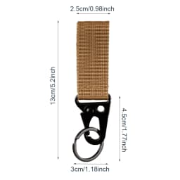 Tactical Belt Keychain Holder Carabiner Key Hook Nylon Webbing Buckle Systems Belts Buckle Hanging Hiking Outdoor Accessories