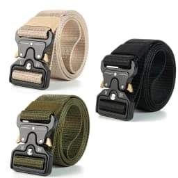 High Quality Outdoor Sport Men Belt Big Size Cloth Fabric Buckle Belt Combat Canvas Belt Outdoor Hunting