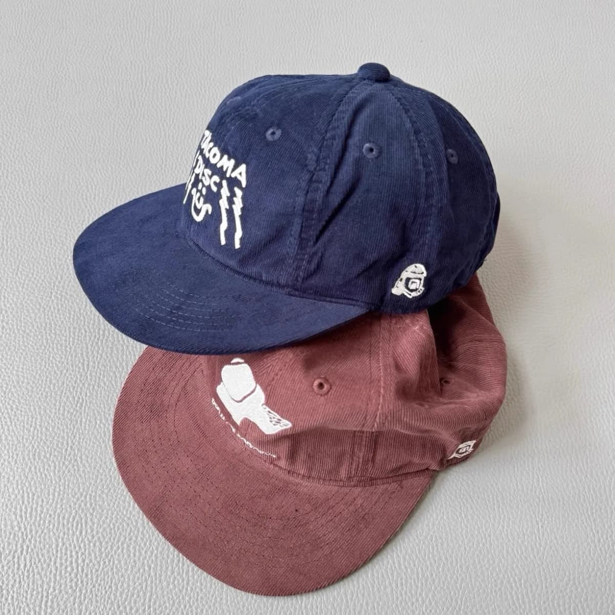 Retro Adjustable Artist Embroidered Corduroy Baseball Cap Flat Brim Hat Quirky Cap Unisex Spring Season All Weather