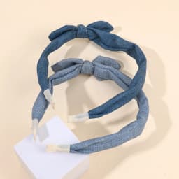 2Pcs Trendy Bow Hair Bands Girls Sweet Vintage Knotted Headband Head Hoop Children Kids Women Korean Style Headdress Accessories
