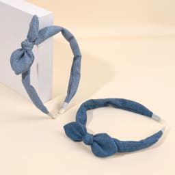 2Pcs Trendy Bow Hair Bands Girls Sweet Vintage Knotted Headband Head Hoop Children Kids Women Korean Style Headdress Accessories