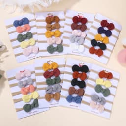 20Pcs/Set Cotton Baby Bows Headband Nylon Headbands Hair Bands for Children Girls Soft Hairband Toddler Random Hair Accessories