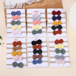20Pcs/Set Cotton Baby Bows Headband Nylon Headbands Hair Bands for Children Girls Soft Hairband Toddler Random Hair Accessories