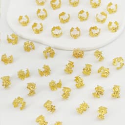 40pcs Hair Braid Rings Clips Dread Locks Hair Braiding Metal Quincunx Hollow Hair Rings for DIY Wig Dreadlocks Accessories