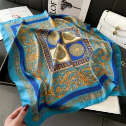 New Four Seasons Fashion Print Silk Square Scarf 70x70cm Fashionable Four Seasons Headband Luxury Sunscreen Shawl Bandannas