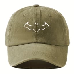 Men's baseball cap outdoor versatile casual soft top hat casual dad truck hat retro washed bat print hip-hop hat