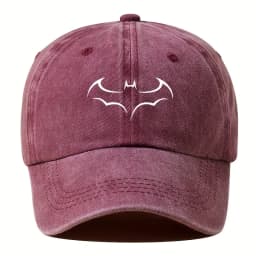 Men's baseball cap outdoor versatile casual soft top hat casual dad truck hat retro washed bat print hip-hop hat