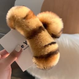 Natural Rex Rabbit Fur Big Crab Hair Clip for Girls Rabbit Hair Claw Clips Cute Ponytail Women's Barrettes Fluffy Hair Crab