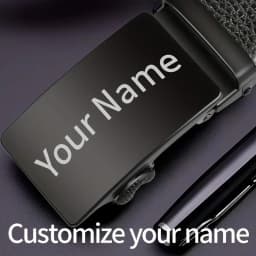 Custom Engraved Men's Belt - Personalized Automatic Buckle Belts Great Gift for Boyfriend, Father on Valentine's Day, Birthdays