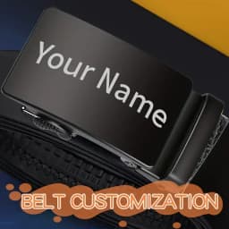 Custom Engraved Men's Belt - Personalized Automatic Buckle Belts Great Gift for Boyfriend, Father on Valentine's Day, Birthdays