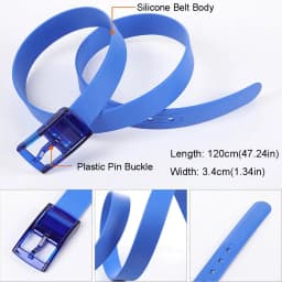Silicone Belt Square Pin Buckle Belts for Jeans Pants Chic Metal free Waistband Luxury Brand Design
