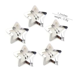 2/10Pcs Silver Star Y2K BB Hair Clips Women Grils Cute Metal Star Hair Clips Side Barrettes Hair Accessories Headwear