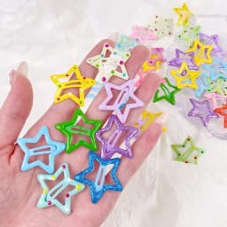 2/10Pcs Silver Star Y2K BB Hair Clips Women Grils Cute Metal Star Hair Clips Side Barrettes Hair Accessories Headwear