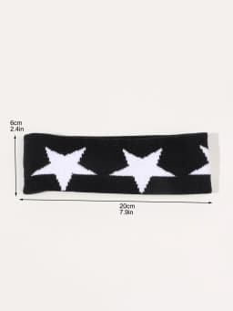 1/2Pcs Black White Star Headbands for Women Girls Yoga Workout No Slip Soft Hair Accessories Head Wraps Fashion Hairbands
