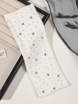 1/2Pcs Black White Star Headbands for Women Girls Yoga Workout No Slip Soft Hair Accessories Head Wraps Fashion Hairbands