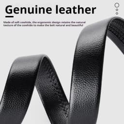 Men's Leather Belt High Quality Genuine Leather, Adjustable Automatic Belt with Alloy Buckle Ratchet, Designer Belt for men