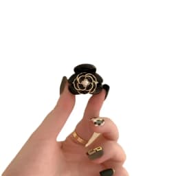 Black Camellia Mini Hair Claws Elegant Temperament Flower Hair Clips Princess Side Clip Women Girls Bangs Clips Hairpins Fashion