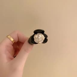 Black Camellia Mini Hair Claws Elegant Temperament Flower Hair Clips Princess Side Clip Women Girls Bangs Clips Hairpins Fashion