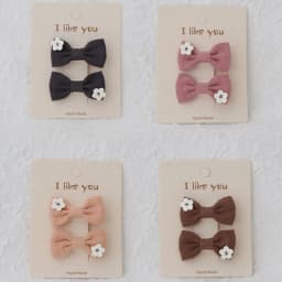 Cute Handmade Children's Hair Clips, Lovely Headwear, Trendy Baby Hair Accessories, Full coverage fabric Hairpin Bows for Girls