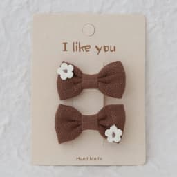 Cute Handmade Children's Hair Clips, Lovely Headwear, Trendy Baby Hair Accessories, Full coverage fabric Hairpin Bows for Girls