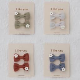 Cute Handmade Children's Hair Clips, Lovely Headwear, Trendy Baby Hair Accessories, Full coverage fabric Hairpin Bows for Girls