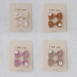 Cute Handmade Children's Hair Clips, Lovely Headwear, Trendy Baby Hair Accessories, Full coverage fabric Hairpin Bows for Girls