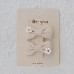 Cute Handmade Children's Hair Clips, Lovely Headwear, Trendy Baby Hair Accessories, Full coverage fabric Hairpin Bows for Girls