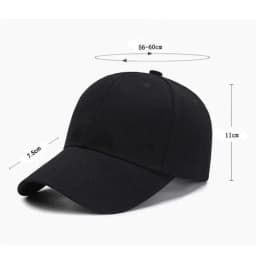 Unisex Baseball Cap – Adjustable Black Sports Hat for Outdoor Casual Summer Wear