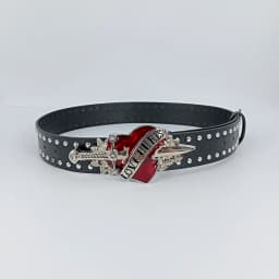 Unisex Jeans Belt sword red heart Goth Y2k Fashion Belts For Women High Quality Luxury Brand Rivet Punk Accessory Men Waistband