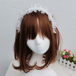 White Lace Pleated Girls Headband Wide Ruffle Sweet Fairy Lolita Princess Hair Accessories Headdress