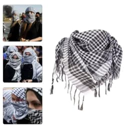 New Large Arab Shemagh Headscarf with Tassel Costume Head Neck Scarf Bandana Keffiyeh for Men Women
