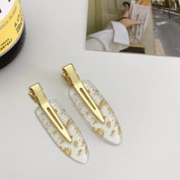 2PCS No Bend Hair Clips for Women Girls Pink Acrylic Acetic Hair Styling Seamless Hair Barrettes Tool Hair Accessories