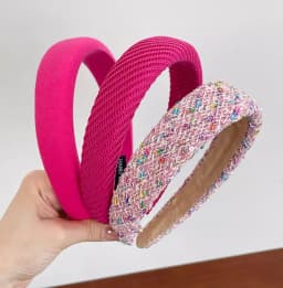 Rose Red Wide-brimmed Sponge Hair Band Women Fairy Temperament Headband Tweed Head Hoop Hairband Princess Girls Hair Accessories