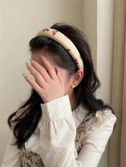 Rose Red Wide-brimmed Sponge Hair Band Women Fairy Temperament Headband Tweed Head Hoop Hairband Princess Girls Hair Accessories