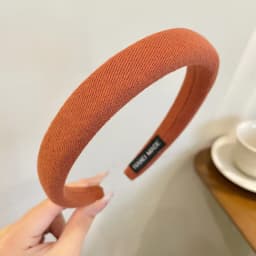 Rose Red Wide-brimmed Sponge Hair Band Women Fairy Temperament Headband Tweed Head Hoop Hairband Princess Girls Hair Accessories